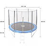 Великий батут для дітей і дорослих діаметром 435 см із зовнішньою сіткою Atleto синій, фото 2