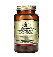 Ester-C плюс витамин C, Solgar, 500 мг, 90 капсул, Ester-C 500 mg Vitamin C - 90 caps (SOL-00692)