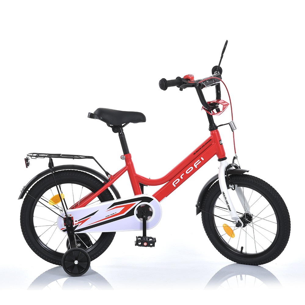 Велосипед дитячий PROF1 18д. MB 18031-1 (1шт) NEO,SKD75,червоно-білий,дзвін.,ліхтар,багажник,дод.кол