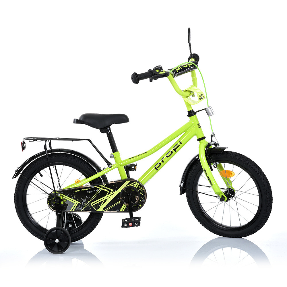 Велосипед дитячий PROF1 14д. MB 14013-1 (1шт) PRIME,SKD75,салатовий,дзвін.,ліхтар,багажник,дод.кол