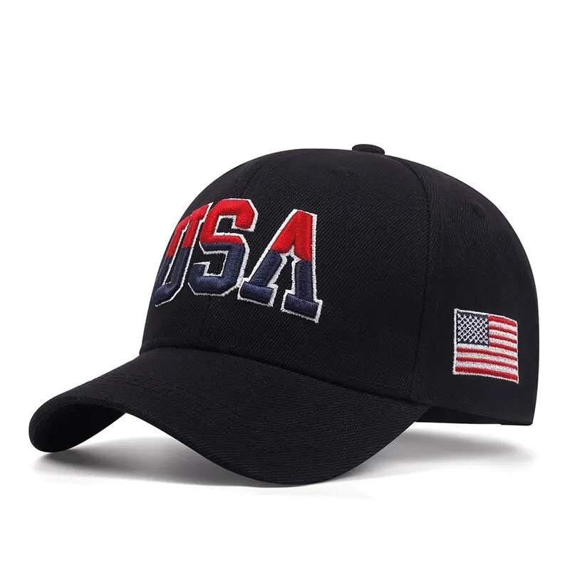 Чорна кепка блайзер напис USA. Стильна бейсболка, блайзер, кепка. Молодіжний блайзер унісекс.