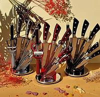 Набор кухонных ножей с подставкой 9 предметов Edenberg EB-3619