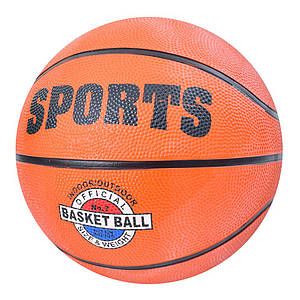 М'яч баскетбольний MS 3934-2 (30шт) розмір7, гума, 580-600г, 12 панелей, 1колір, сітка, в пакеті