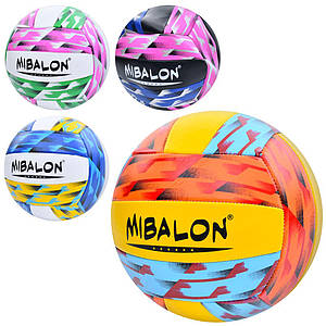 М'яч волейбольний MS 3924 (30шт) офіційний розмір, ПВХ, 260-280г, 4кольори, в пакеті