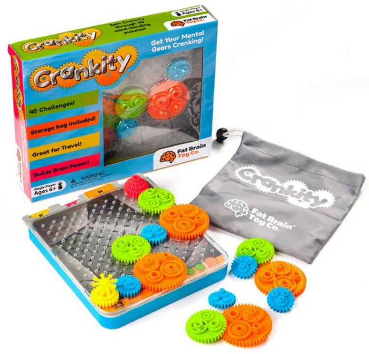 Гра-головоломка Різнобарвні шестерні Fat Brain Toys Crankity F140ML