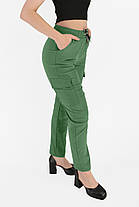 Штани жіночі стрейч-котон із накладними кишенями (Угорщина) Штани карго M- 3XL Мікс квітів, фото 3