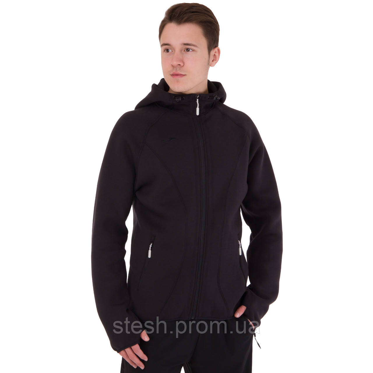 Куртка з капюшоном Joma SOFT-SHELL BASILEA 101028-100 розмір m колір чорний se