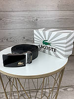 Кожаный мужской ремень Автоматический Lacoste в подарочной коробке