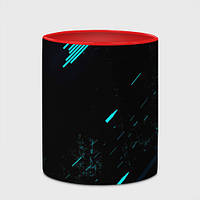 Чашка с принтом «Abstraction Line blue» (цвет чашки на выбор)