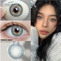 Лучшие натуральные линзы шаринган VENICE-GRAY EYESHARE Серые линзы оптом