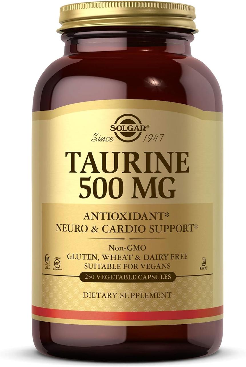 Solgar Taurine 500 mg 250 Vegetable Capsules