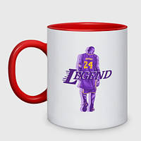 Чашка с принтом двухцветная «Legend Kobe Bryant» (цвет чашки на выбор)