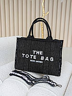 Сумка женская Марк Джейкобс шопер графит текстильный Marc Jacobs Tote Bag шоппер