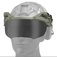 Тактические защитные очки Vulpo флип с затемненными стеклами (Оливковый) дубл