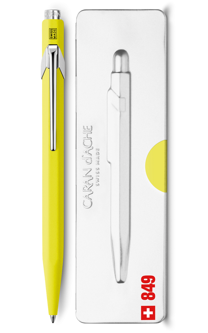 Ручка Caran d'Ache 849 Pop Line Fluo жовта + box 849.970 (7630002316811)