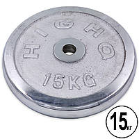 Блины (диски) хромированные HIGHQ SPORT TA-1455-15S 30мм 15кг хром sh