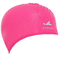 Шапочка для плавания на длинные волосы YINGFA C0061 цвет розовый se