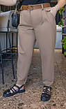 Стильні жіночі джинси баггі з поясом у комплекті Тканина Джинс котон Турція Розміри: 48-50,52-54,56-58, фото 7