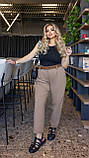 Стильні жіночі джинси баггі з поясом у комплекті Тканина Джинс котон Турція Розміри: 48-50,52-54,56-58, фото 5