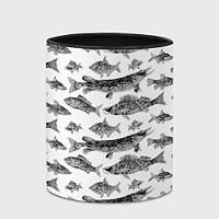 Чашка с принтом «Паттерн на каждый день о рыбалке» (цвет чашки на выбор)