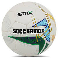 Мяч футбольный профессиональный HYBRID SOCCERMAX FB-4190 цвет белый-зеленый se