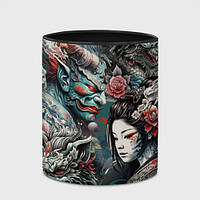 Чашка з принтом «Міфічні істоти Японії» (колір чашки на вибір)