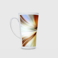 Чашка с принтом Латте «Абстрактные светлые лучи из Тени»