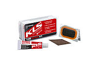 Набір для заклейки камери KLS Repair kit клей / латки / наждак / пластиковий бокс