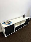 Тумба під ТВ "Марго" довжиною 160 см біла з антрацит дверцятами, фото 5