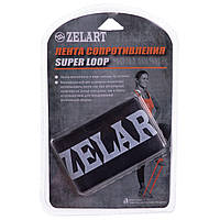 Резинка для упражнений лента сопротивления LOOP BANDS Zelart FI-8228-6 XL черный sh