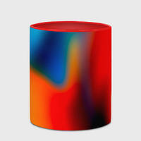 Чашка с принтом «Градиент горячий красно-синий» (цвет чашки на выбор)