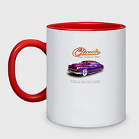 Чашка с принтом двухцветная «Американский олдтаймер Ford Mercury» (цвет чашки на выбор)