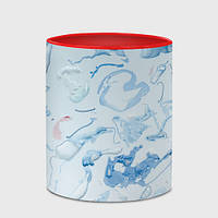 Чашка с принтом «Льдинки в абстракции» (цвет чашки на выбор)