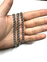 Длинные цепочки из серебра 925 пробы, Серебряная цепочка 60см, Мужские цепи весом 38 г