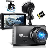 Камера на передній та задній панелі S7 2.5K SD-карта 64G подвійна на панелі приладів 1600P+1080P FHD для авто