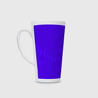 Чашка с принтом Латте «Паттерн в стиле модерн синий тусклый»