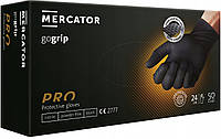 Рукавички нітрилові неприпудрені нестерильні MERCATOR gogrip® ХЛ (black)