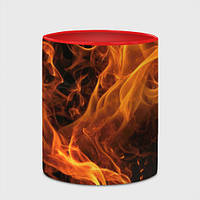 Чашка с принтом «Пламя удачи» (цвет чашки на выбор)