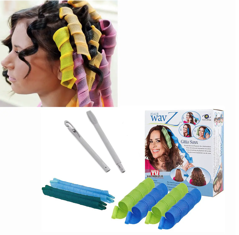 Спиральные бигуди-спиральки Hair WavZ для длинных волос 51 см 16 шт в наборе k/kn - фото 2 - id-p2187010940