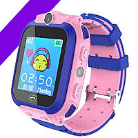 Смарт Часы Детские Q12B Smart Baby Watch c СИМ-Картой Розовые