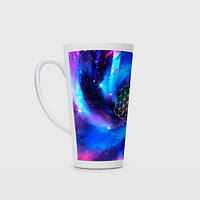 Чашка с принтом Латте «Coldplay неоновый космос»