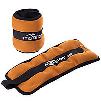 Утяжелители-манжеты для рук и ног MARATON FI-3123-2 2x1кг оранжевый-серый sh