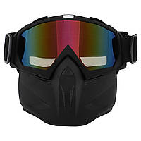 Защитная маска-трансформер очки пол-лица Zelart M-9341 черный sh