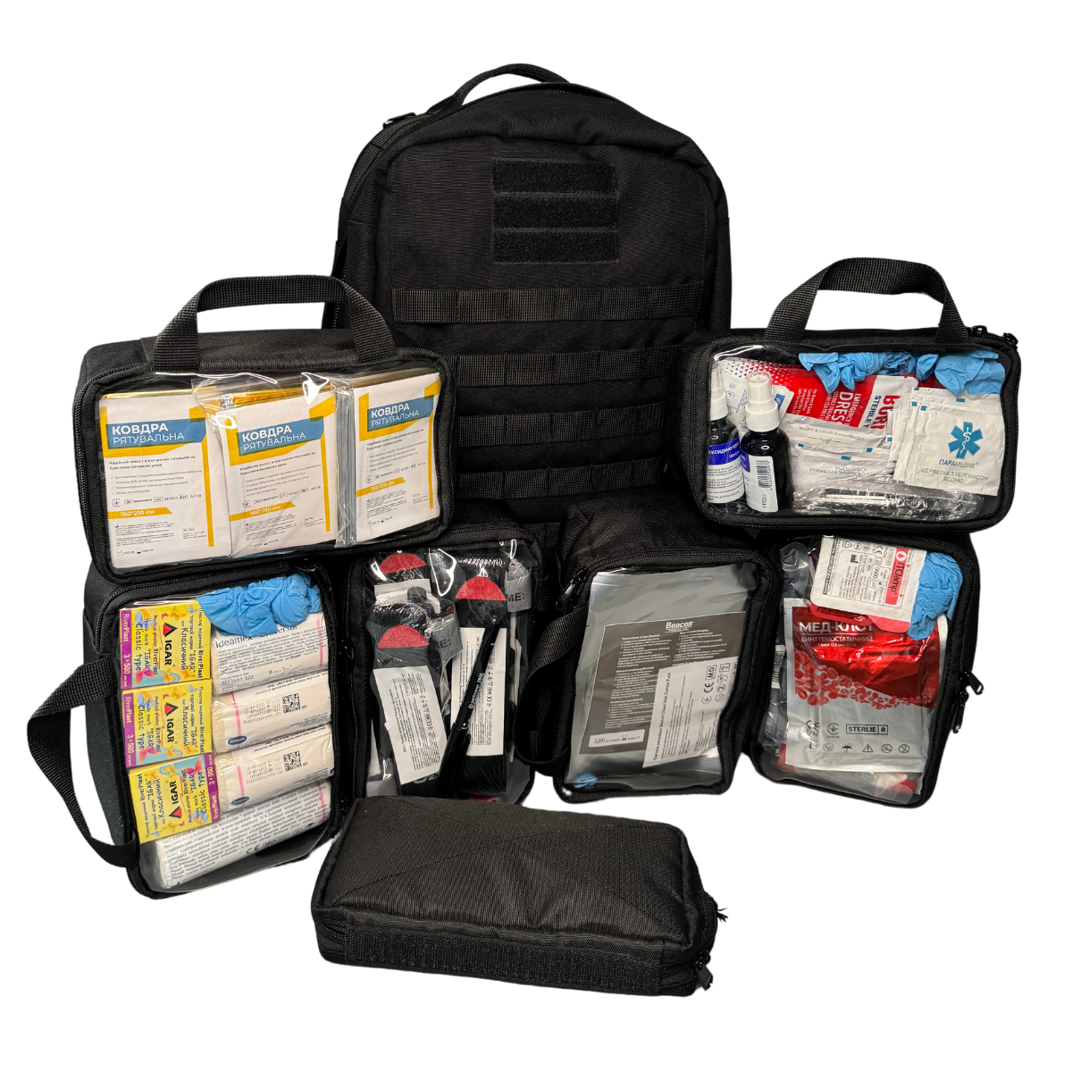Аптечный тактический рюкзак Парамедика Combat Field Backpack PRO (с турникетами CAT 7) - фото 1 - id-p2187095469