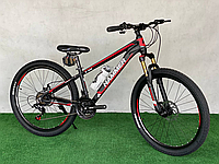 Велосипед подростковый 26" Hammer-Junior S333, оборудование shimano Черно-красный