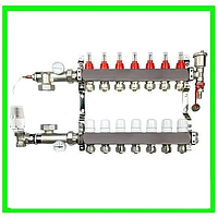 Колектор для теплої підлоги на 7 виходів в зборі (НІМЕЧЧИНА)