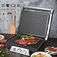 Електричний гриль Haeger HG-2684 2000 Вт контактний домашній гриль з таймером і терморегуляцією k/kn