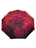Зонт женский полуавтоматический Flagman c цветочным принтом 9 спиц анти-ветер