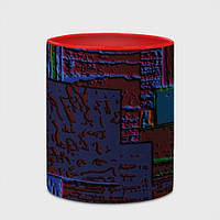 Чашка с принтом «Рельеф плит» (цвет чашки на выбор)