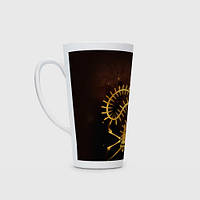 Чашка з принтом  Лате «Subnautica скелет морського чудовиська»